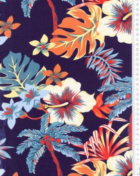 Popeline de coton alizee Bleu Marine - Tissushop
